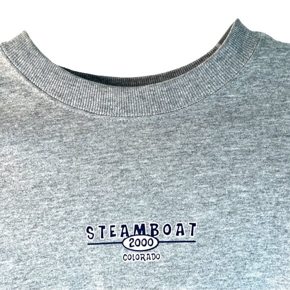 Fruit of the Loom Large Grey Cotton Blend 2000 Steamboat Sweatshirt 40d - Picture 8 of 11